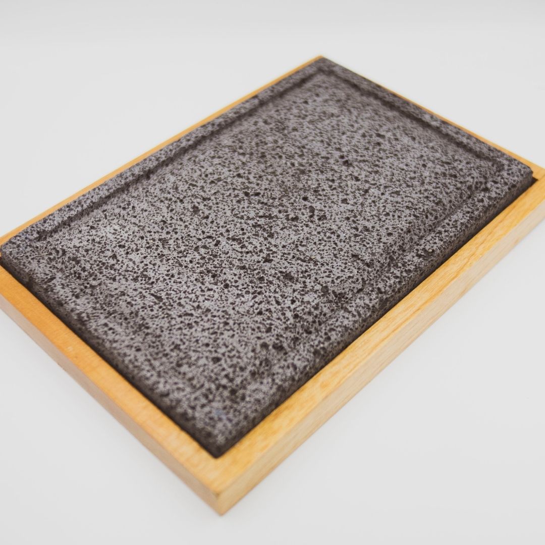 Plancha de Piedra para Asar Piedra Volcánica H33 (20 x 20 x 3cm)